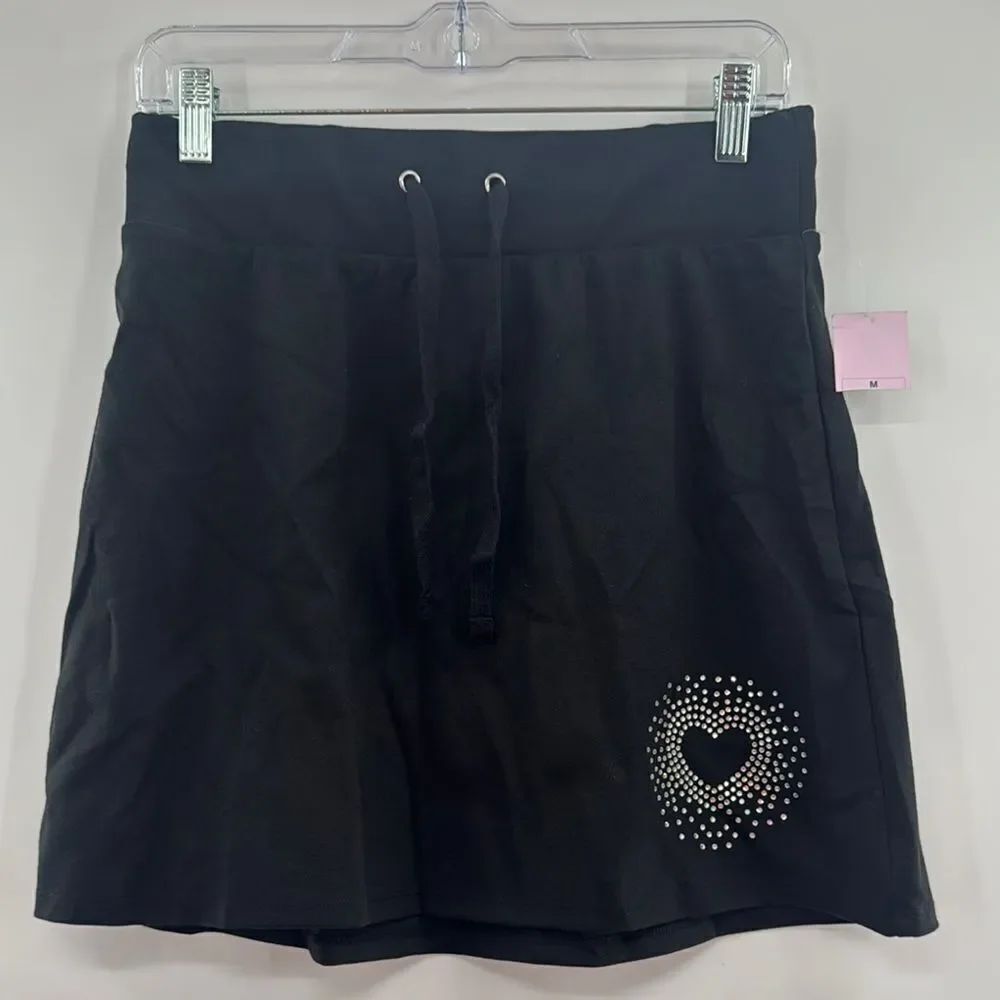 3for$20 Wild Fable Rhinestone Heart Skirt Black size M NWT